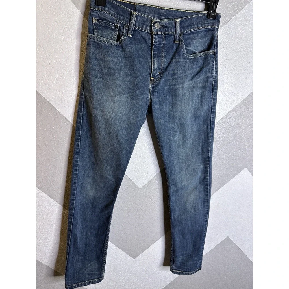 Levi's 502 Mens Denim Blue Jeans Taper Fit Slim Stretch 30x32 (30x30) - Picture 2 of 10